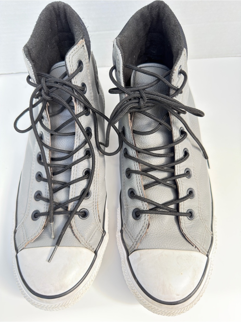 Converse Gray and Black High-Top Sneakers